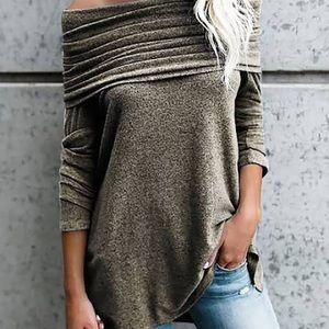 Off shoulder ruched top - S - Small